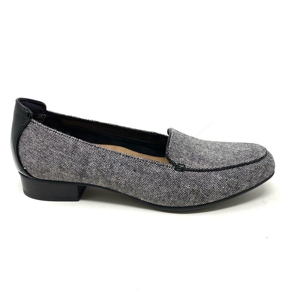 Clarks Keesha Luca Black Tweed Combi Loafer WIDE - Picture 1 of 7